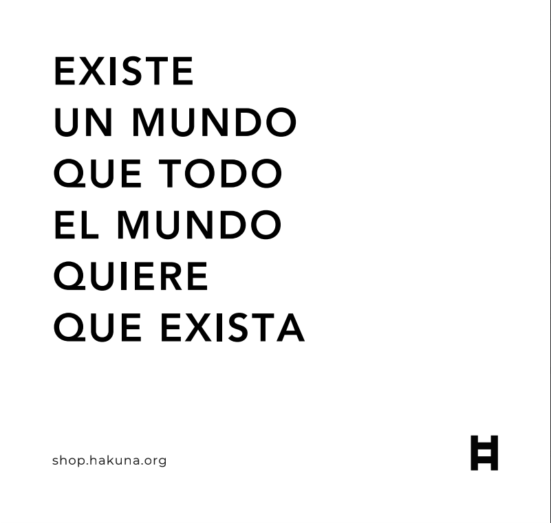 bolsa de tela existe un mundo que todo el mundo quiere que exista